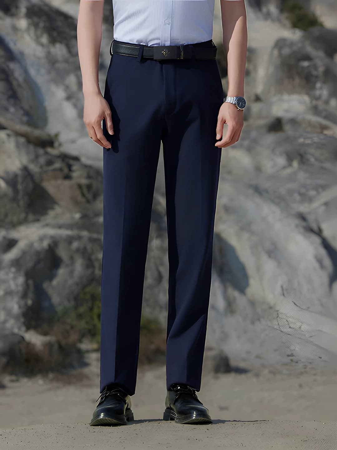 Men - Navy trousers