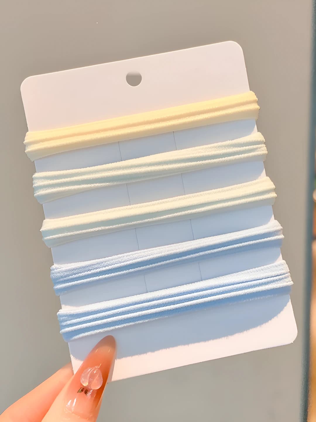 1# Sea salt blue - striped, 5 pcs, 5 cm
