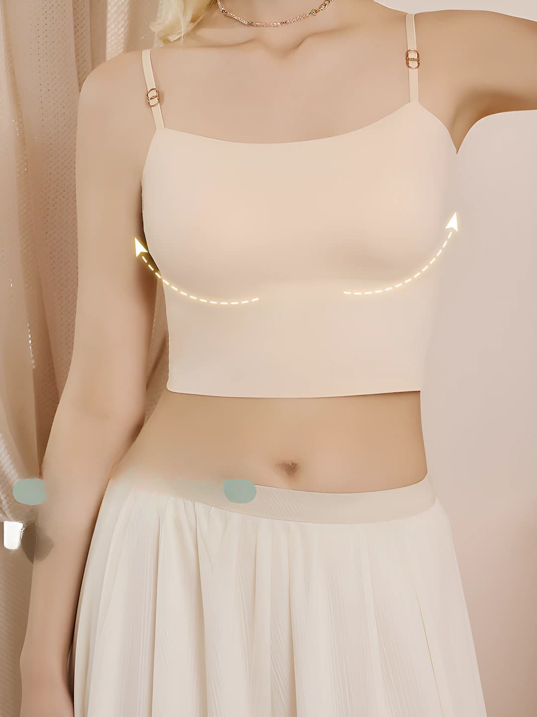 Women's bra: seamless, thin, ice-silk fabric, removable pads, wireless, full coverage, summer