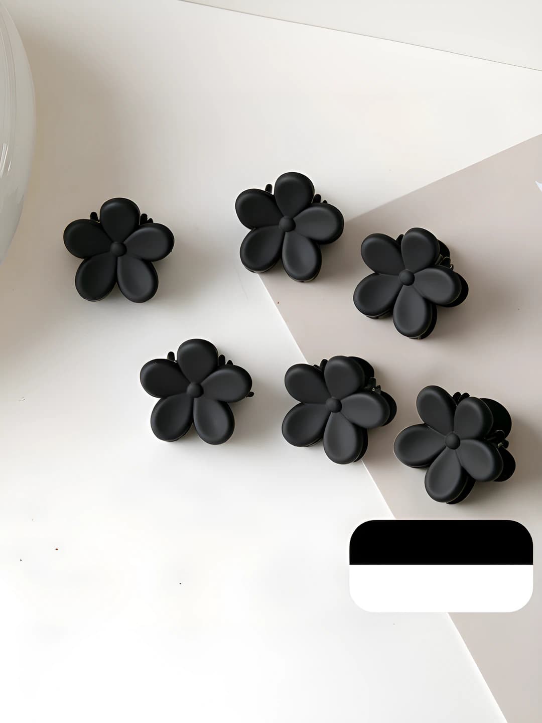 Black flowers 6 pcs