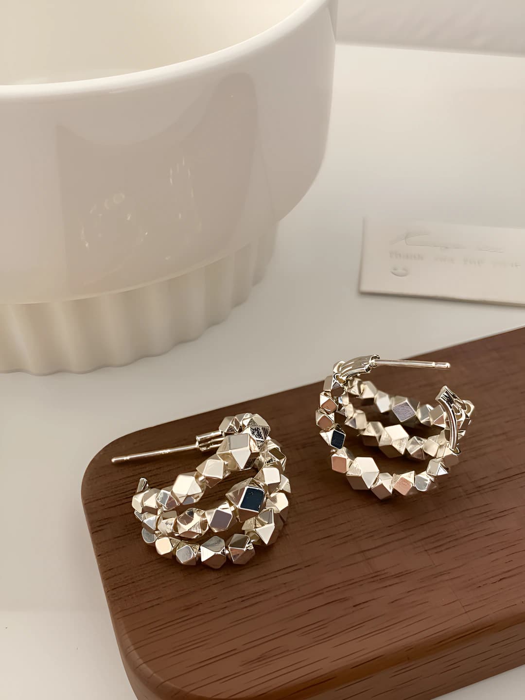 Silver gold plated earrings