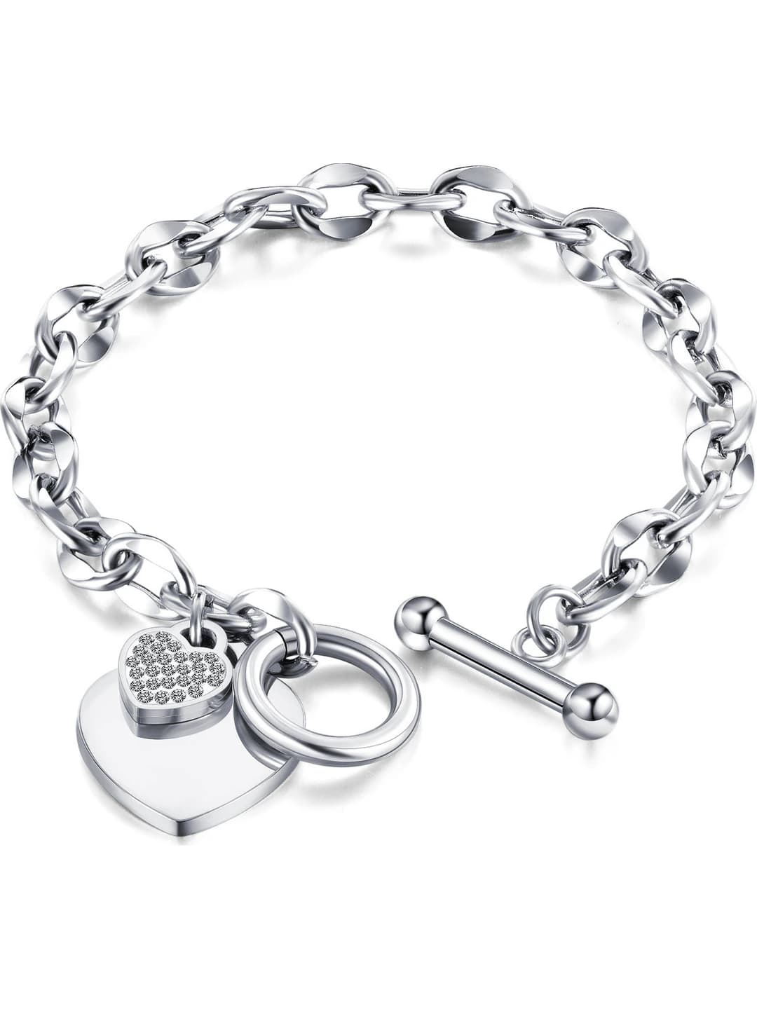 Pavé heart, steel