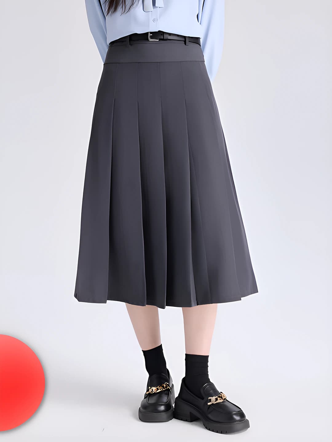 Grey Half-Skirt