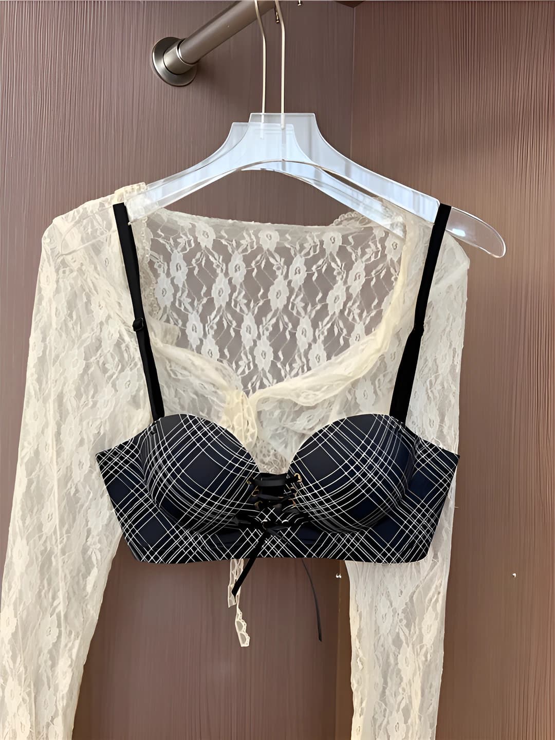 Glen plaid black
