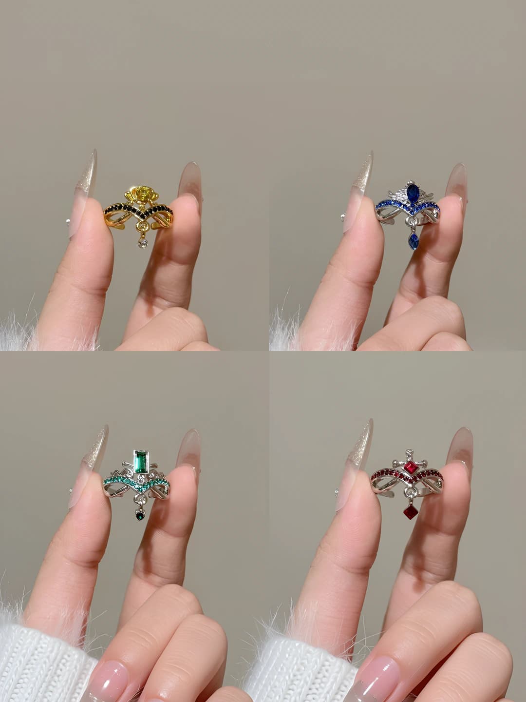 Ring for women, geometric shape, design element: circle, style: fashionable OL
