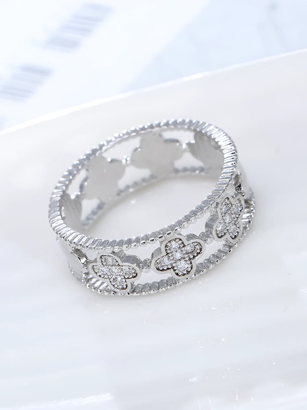 White gold ring size 8