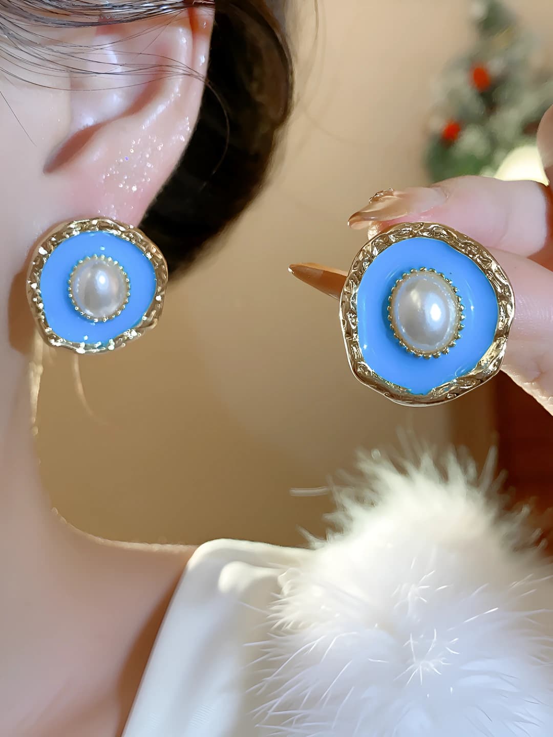 4# Silver pin - Gold - Blue