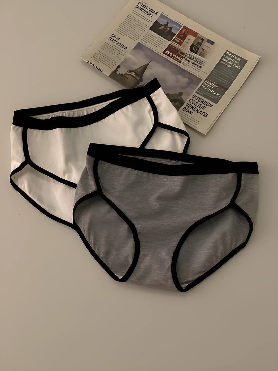 Women's cotton briefs, sports style, breathable, seamless, tummy control, mid-waist, all-season