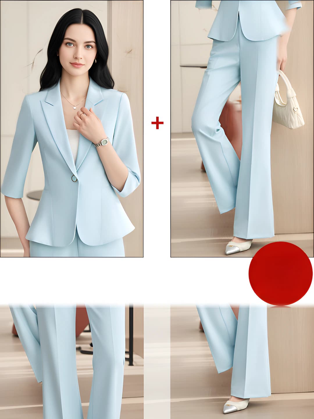 Blue suit + Blue trousers