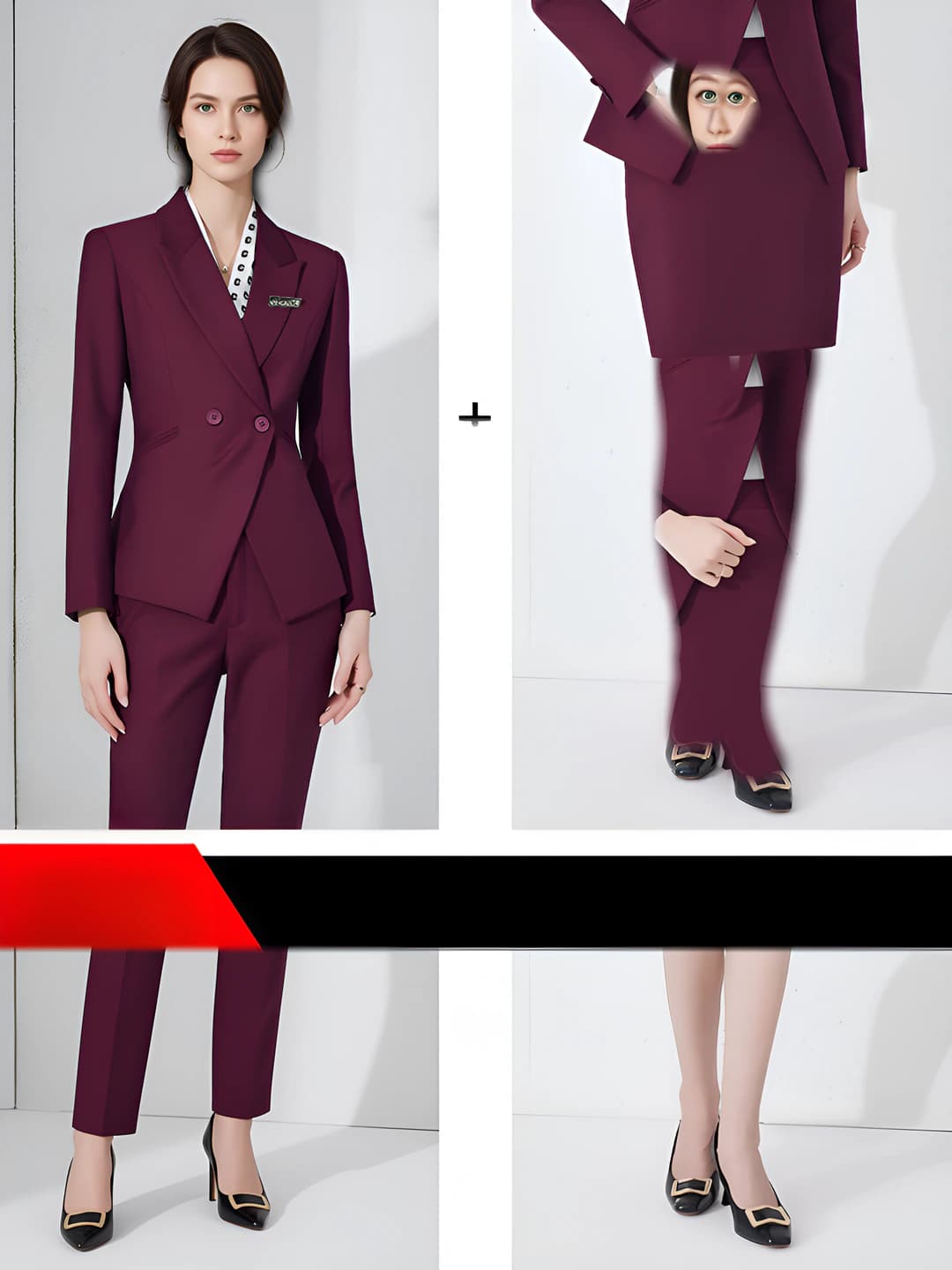 Bordo kostyum + yubka