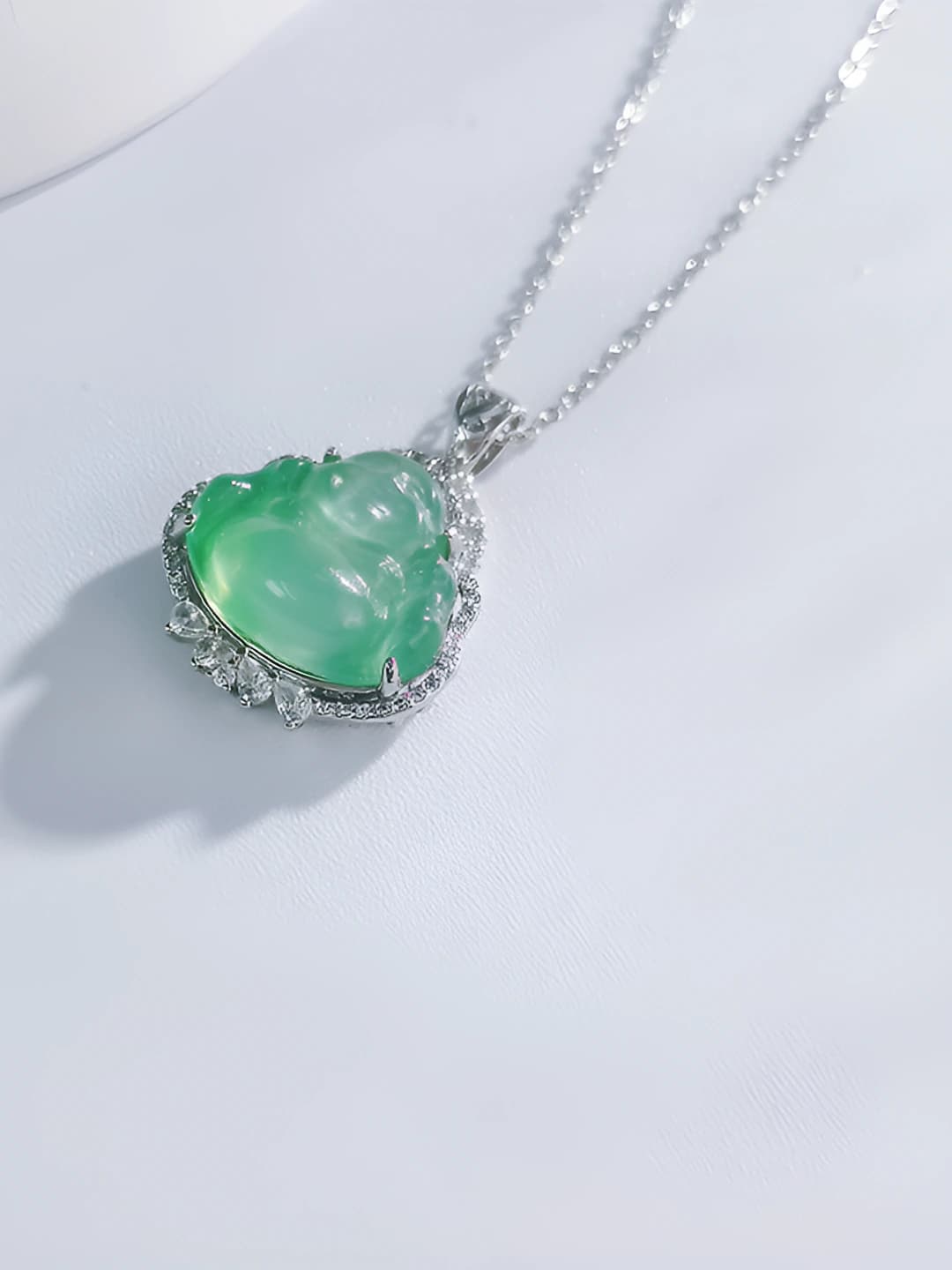 Серебристый + Зелёный халцедон