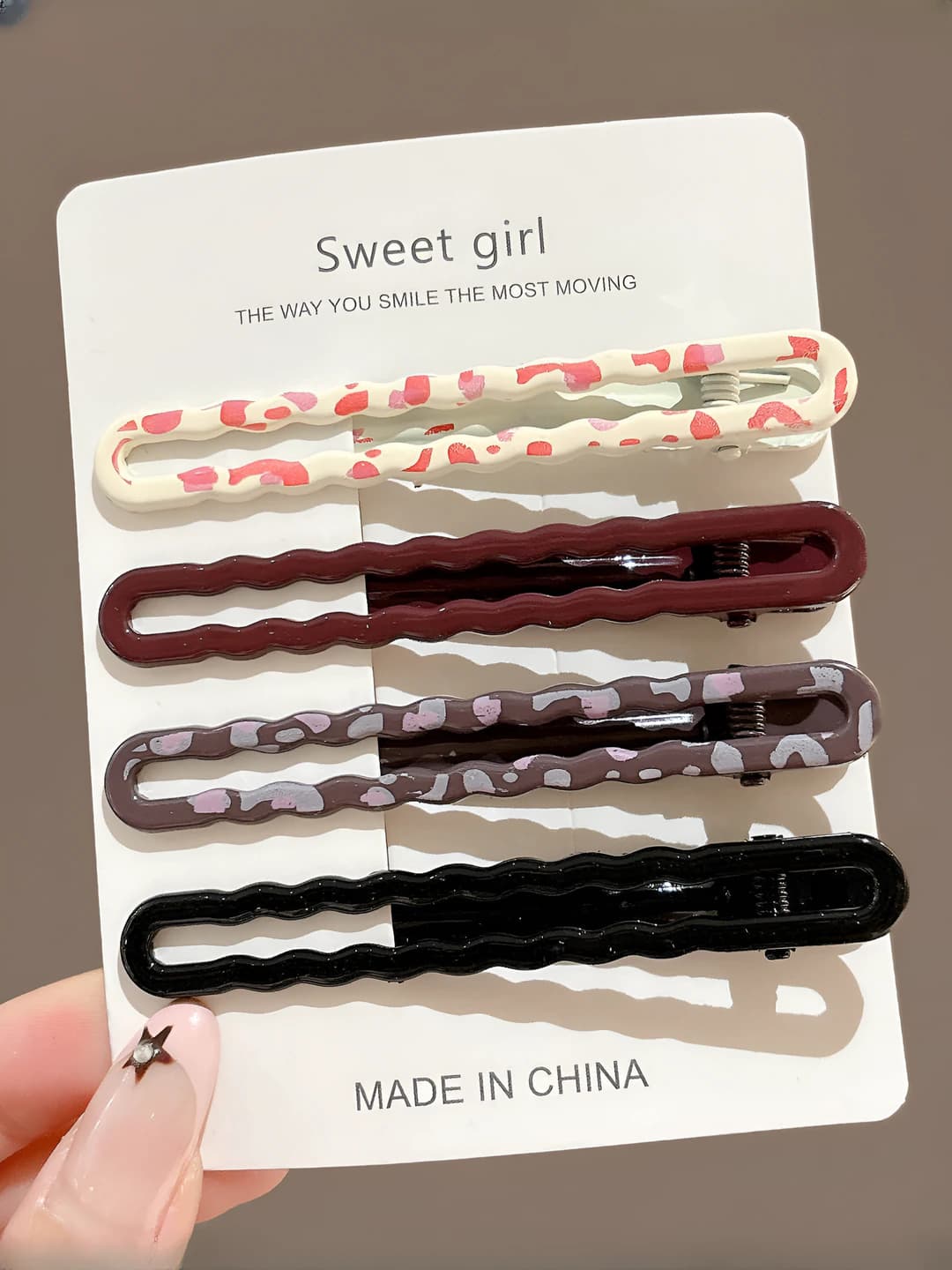 4# Wavy barrette - 4-piece set