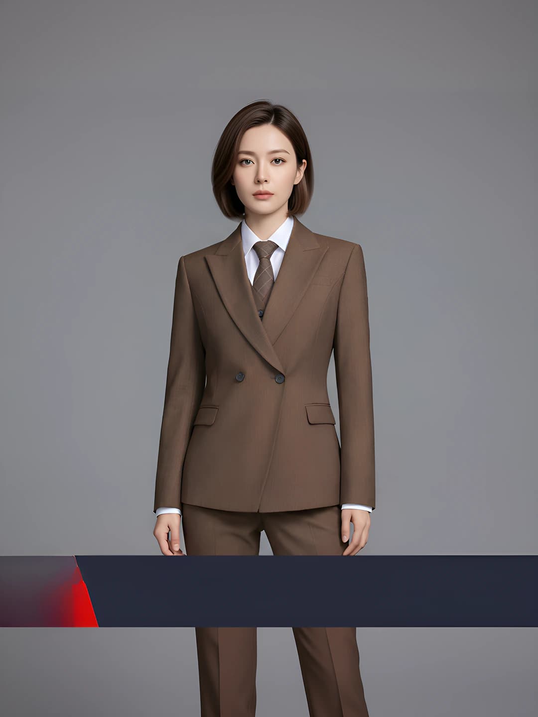 Women's dark coffee blazer