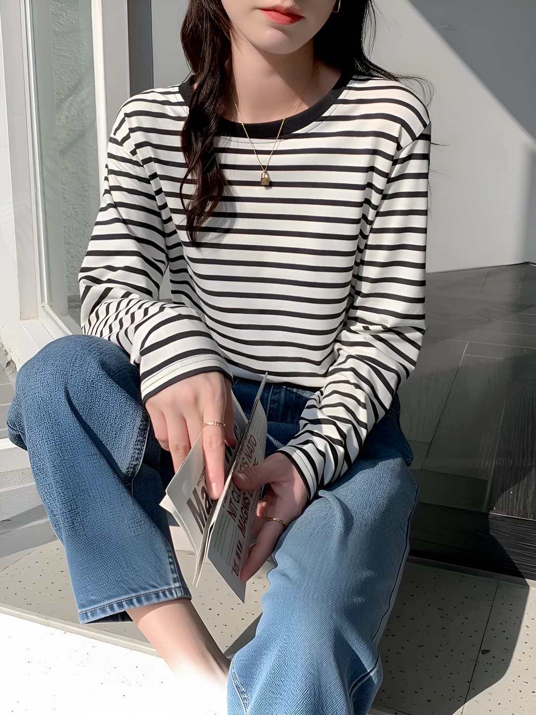 Black & white striped