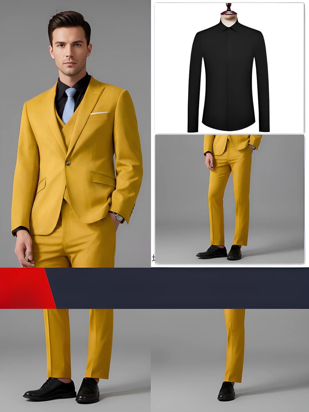 Men - Turmeric suit + shirt + trousers