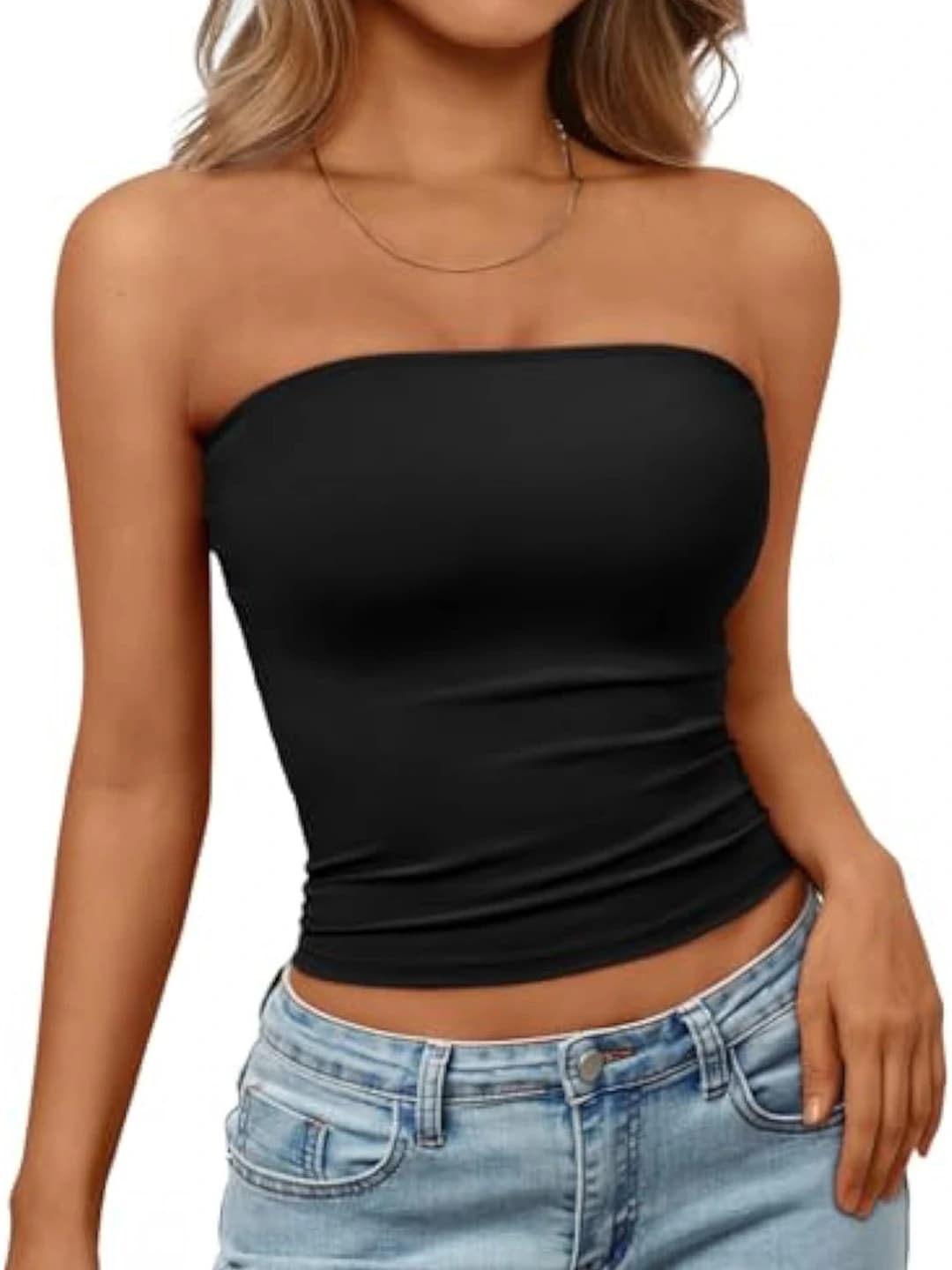 Women's sleeveless, slim fit, solid colour, casual and street style crop top