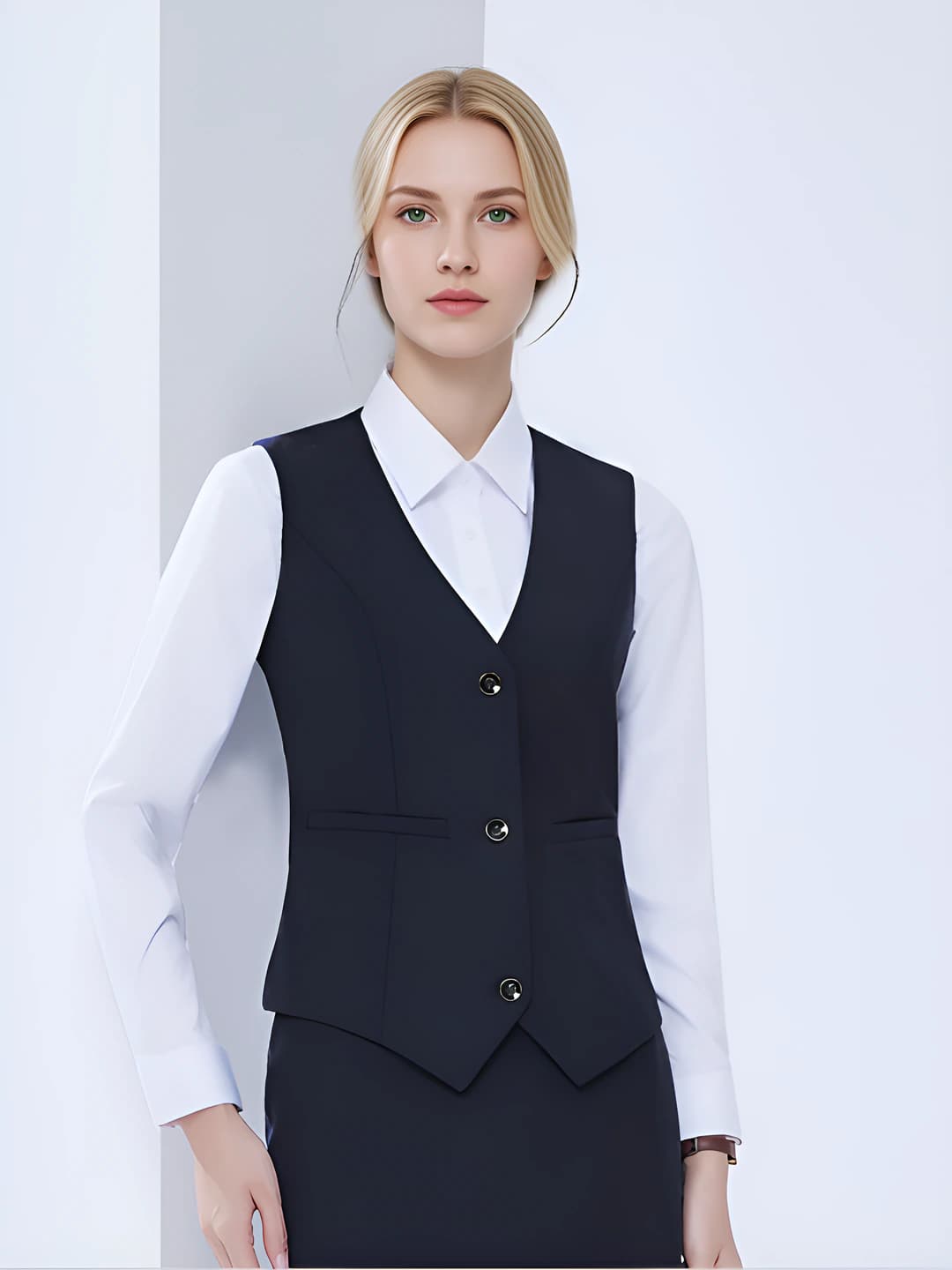 Navy women's vest