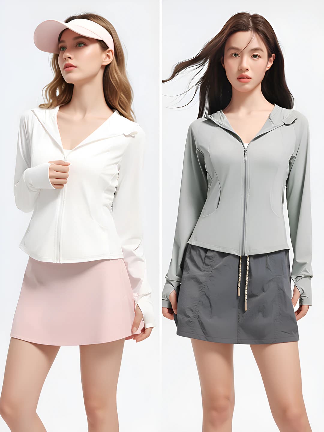Milk white + Cloud grey, 2 pcs