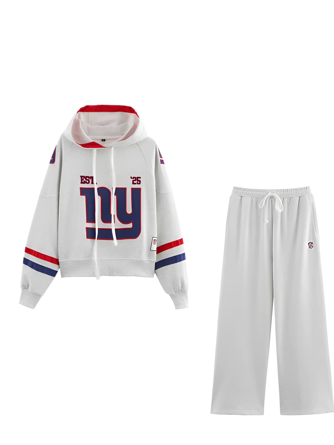 Women's sweatshirt and trousers set, polyester, long sleeve, all-season, sports style