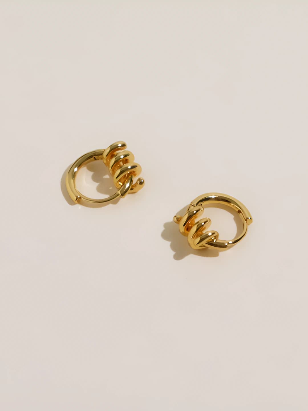 Women's PANDANA French style geometric spiral earrings