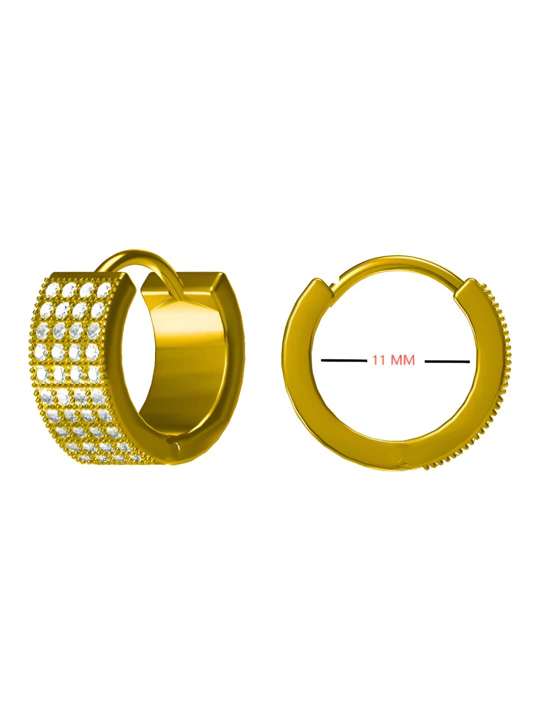 E0174G Four row diamond earrings