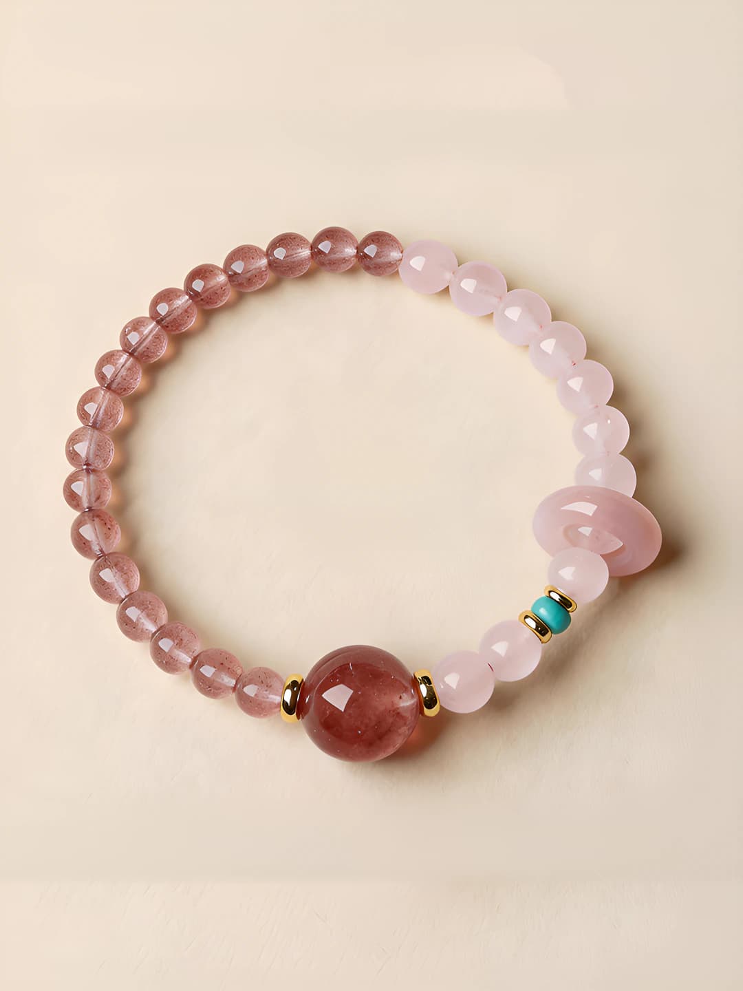 Single pink crystal