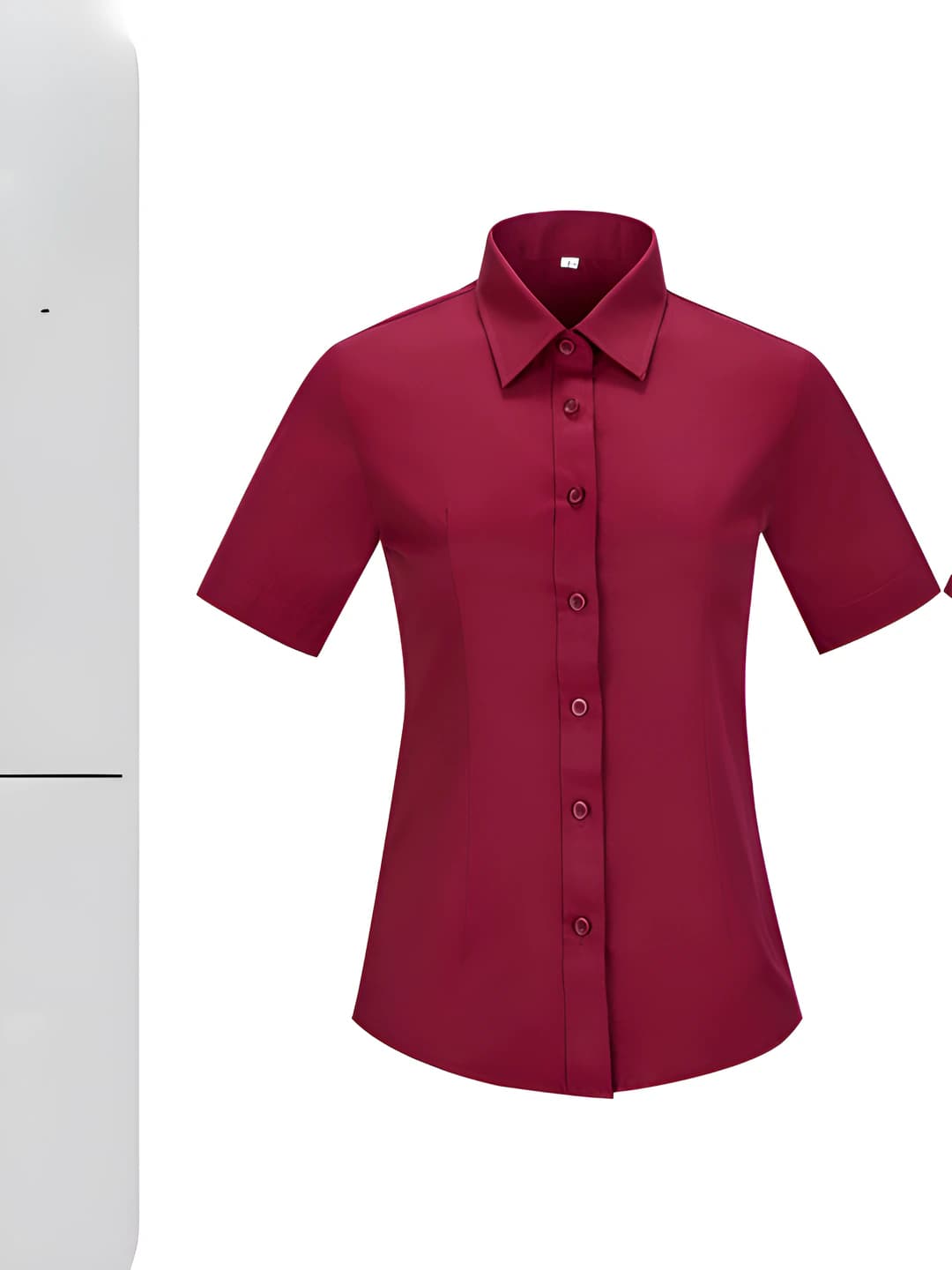 Women's - Wine Red Short-Sleeve Shirt