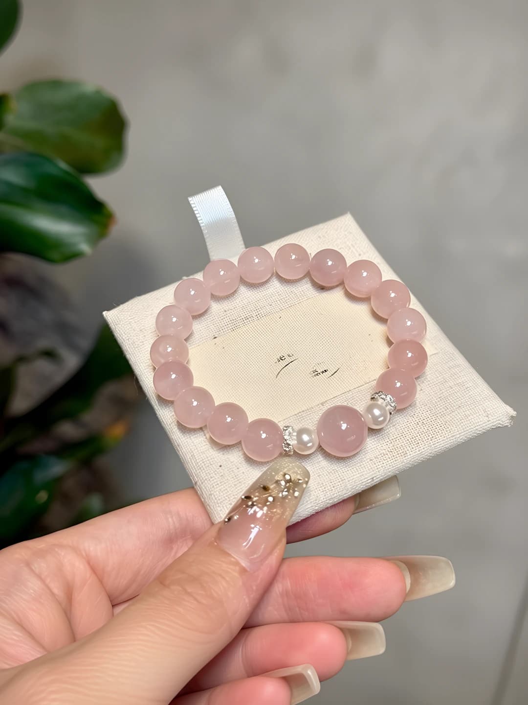 Pink pearl bracelet