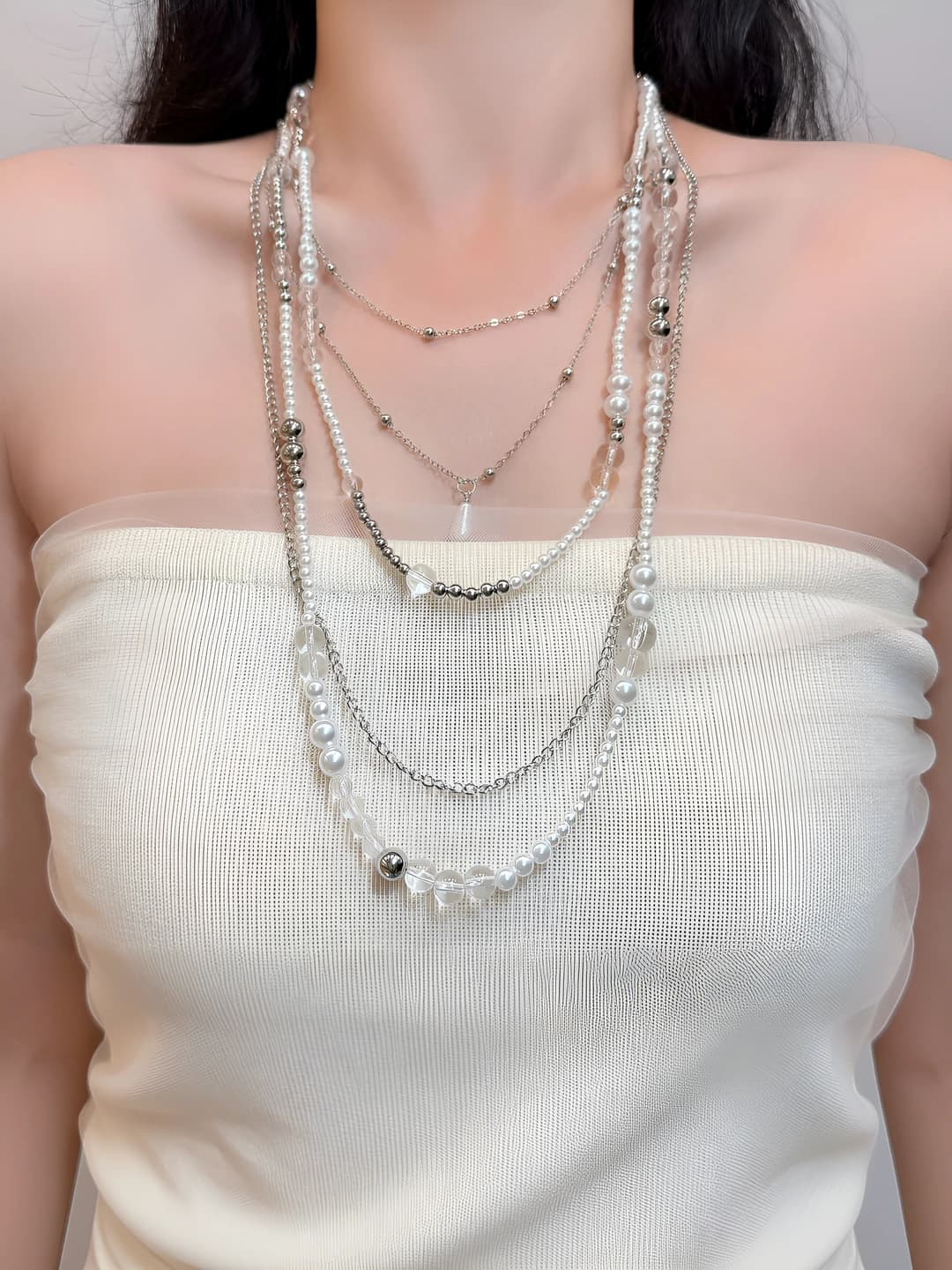 Multi-layer tassel necklace