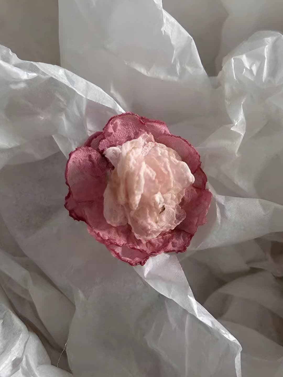 Rose red hair clip