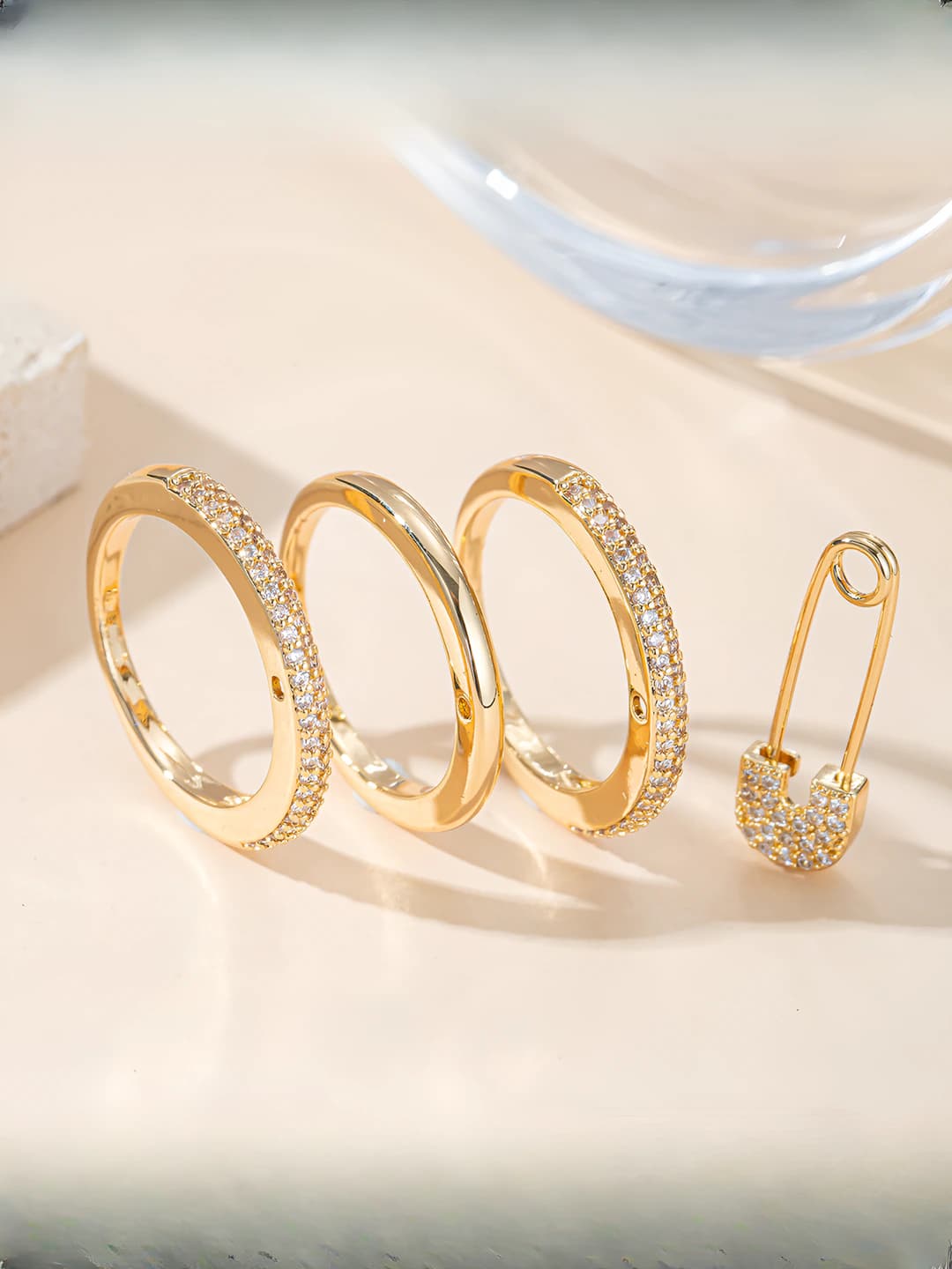 Gold brooch ring
