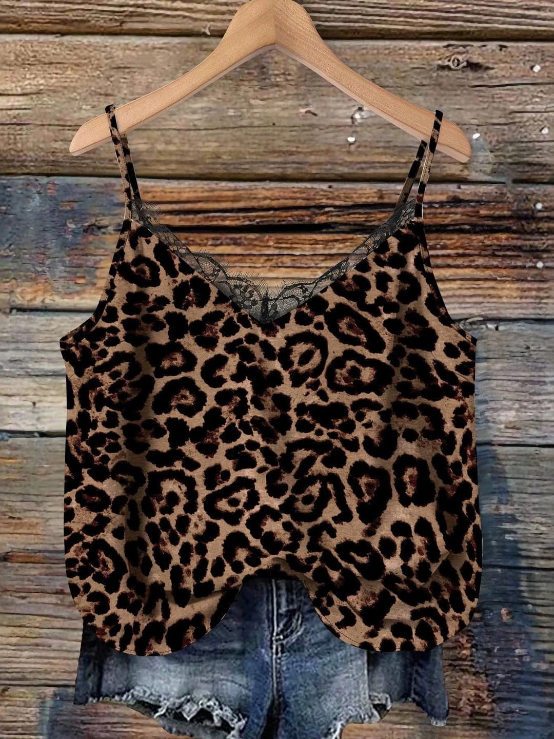Leopard lace bra
