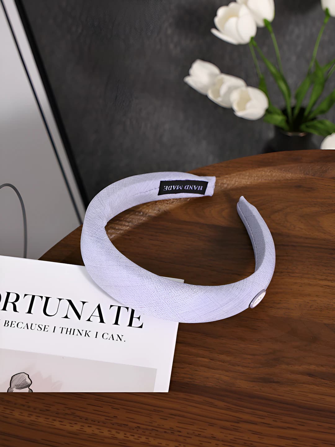 Light purple letter headband
