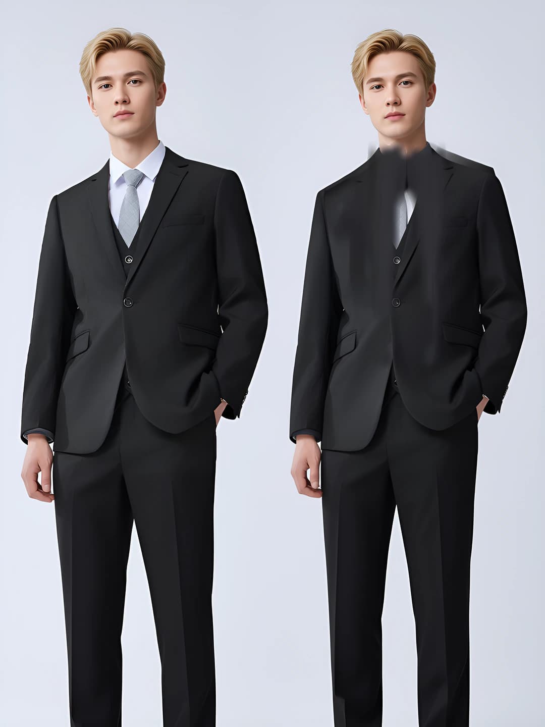 Black suit + men's trousers