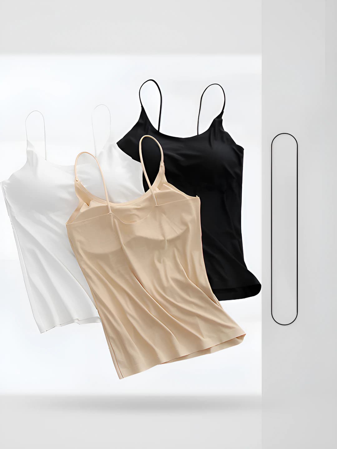 Women's Korean style breathable seamless ice-silk fabric tank top, underwear, sports style, summer