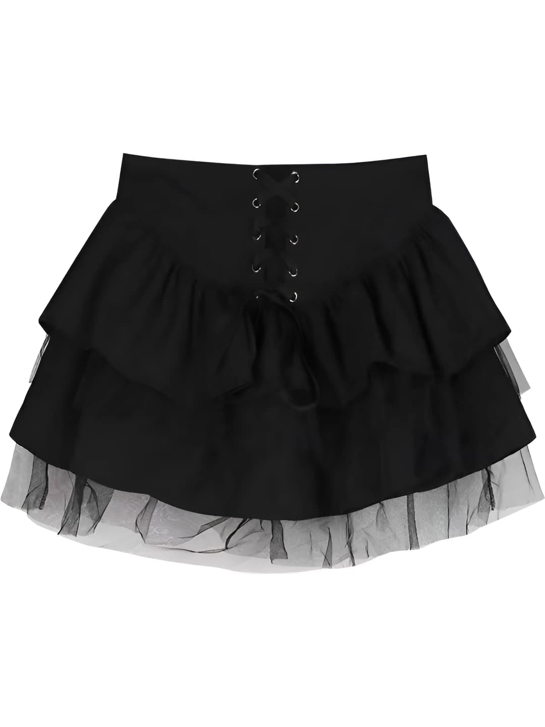 Double layer mesh cake skirt