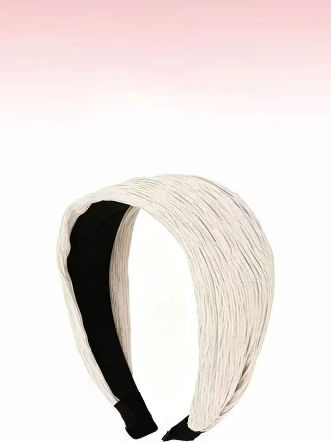 Wide headband Beige