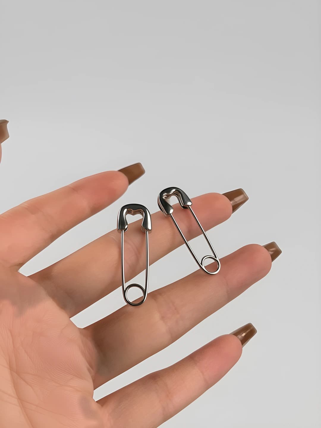 Silver pin studs