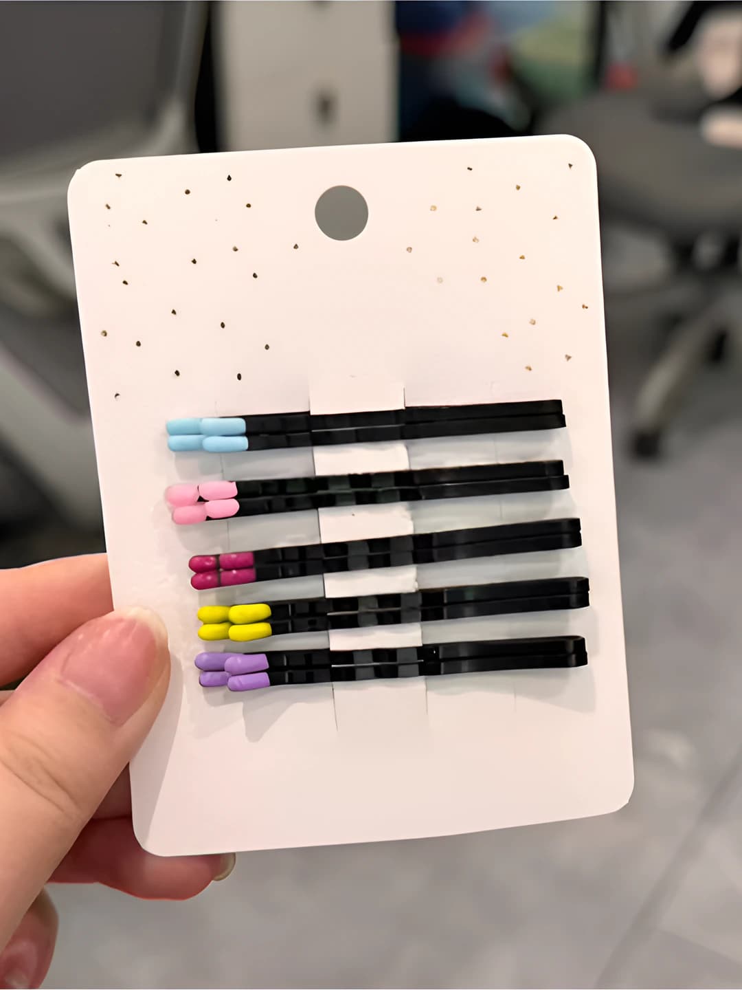 1# Rainbow bar clip [5 pcs] 5.6 cm