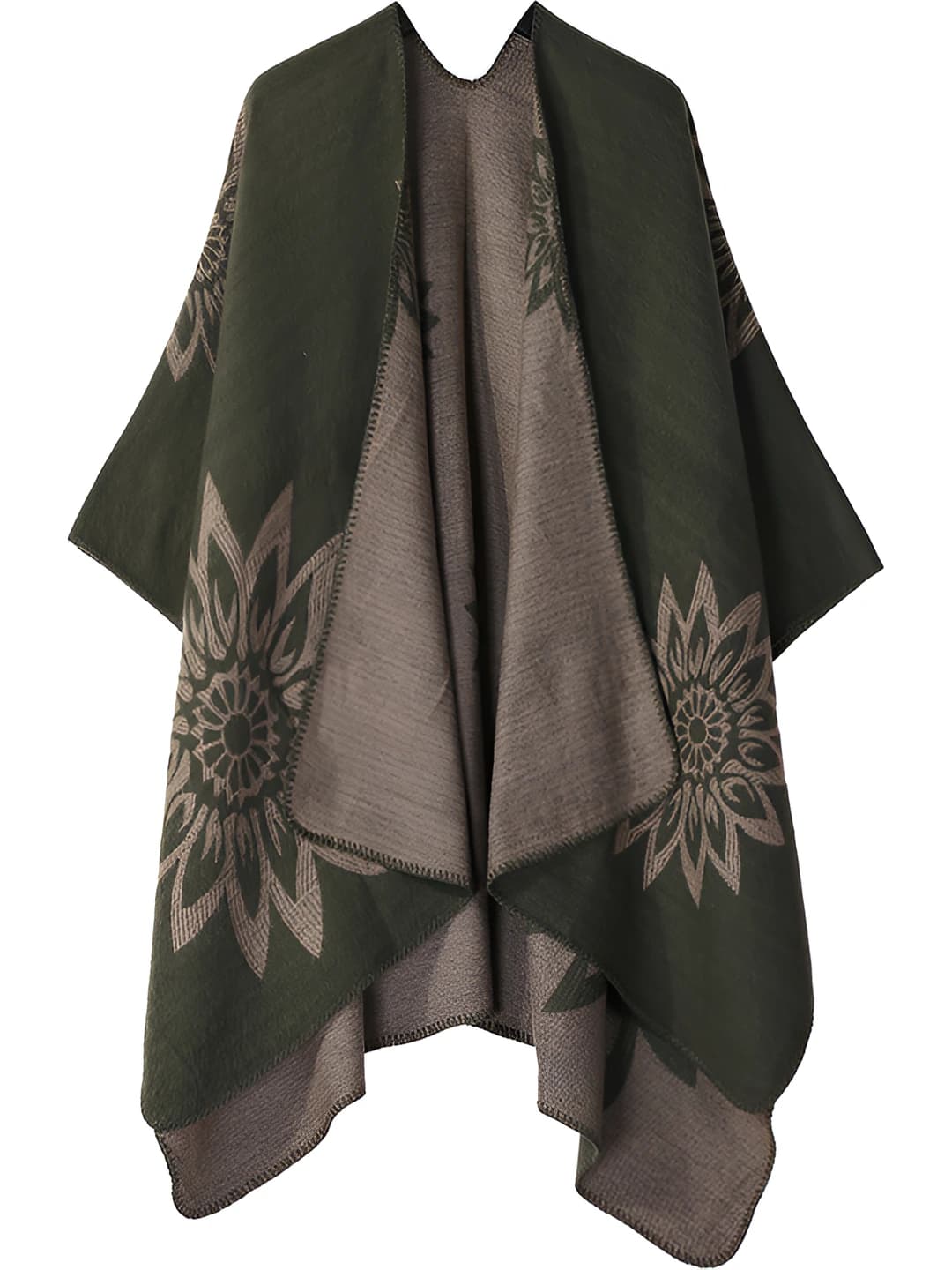 Sunflower - Army green dark brown reversible