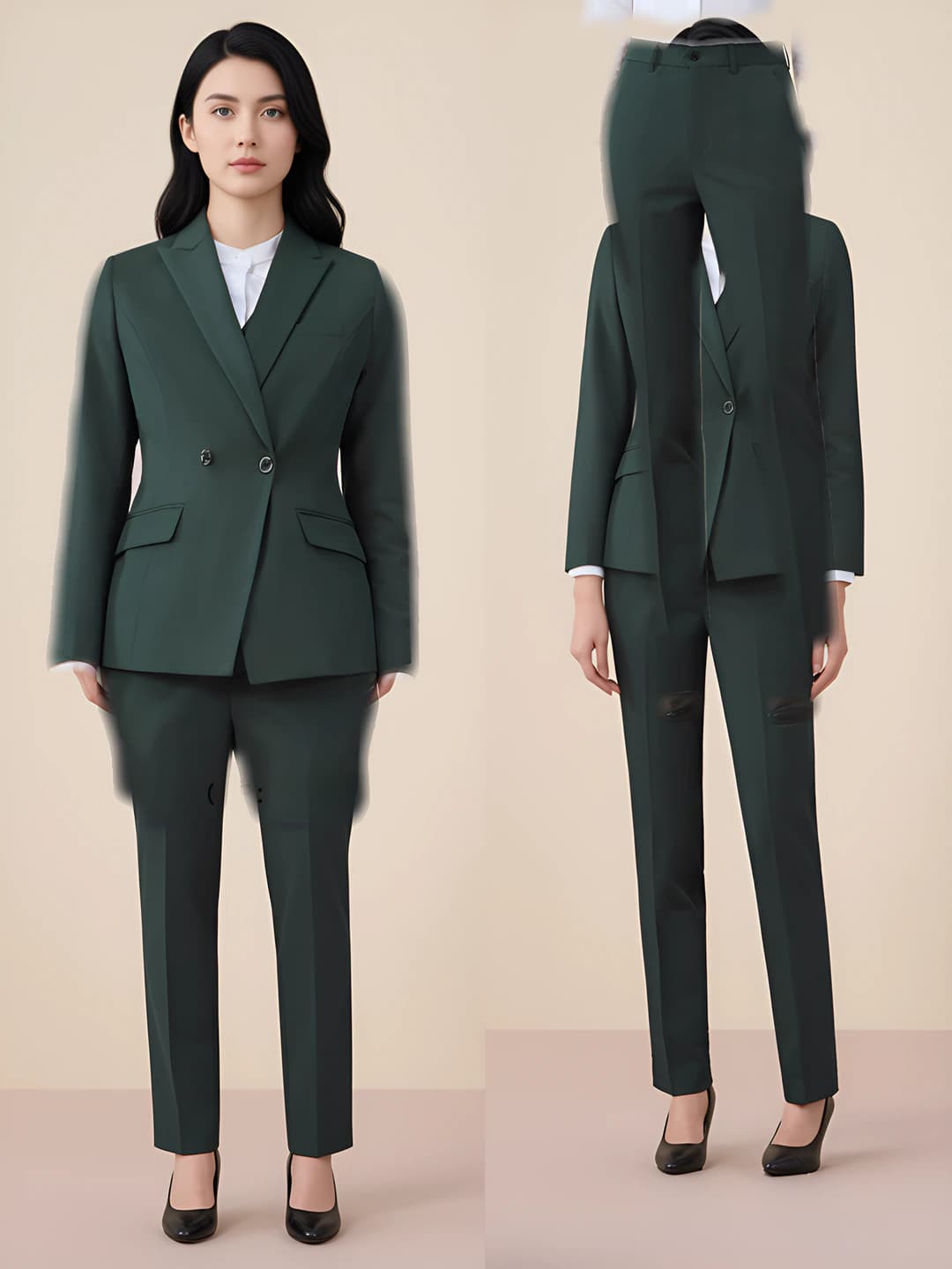 Dark green suit + trousers