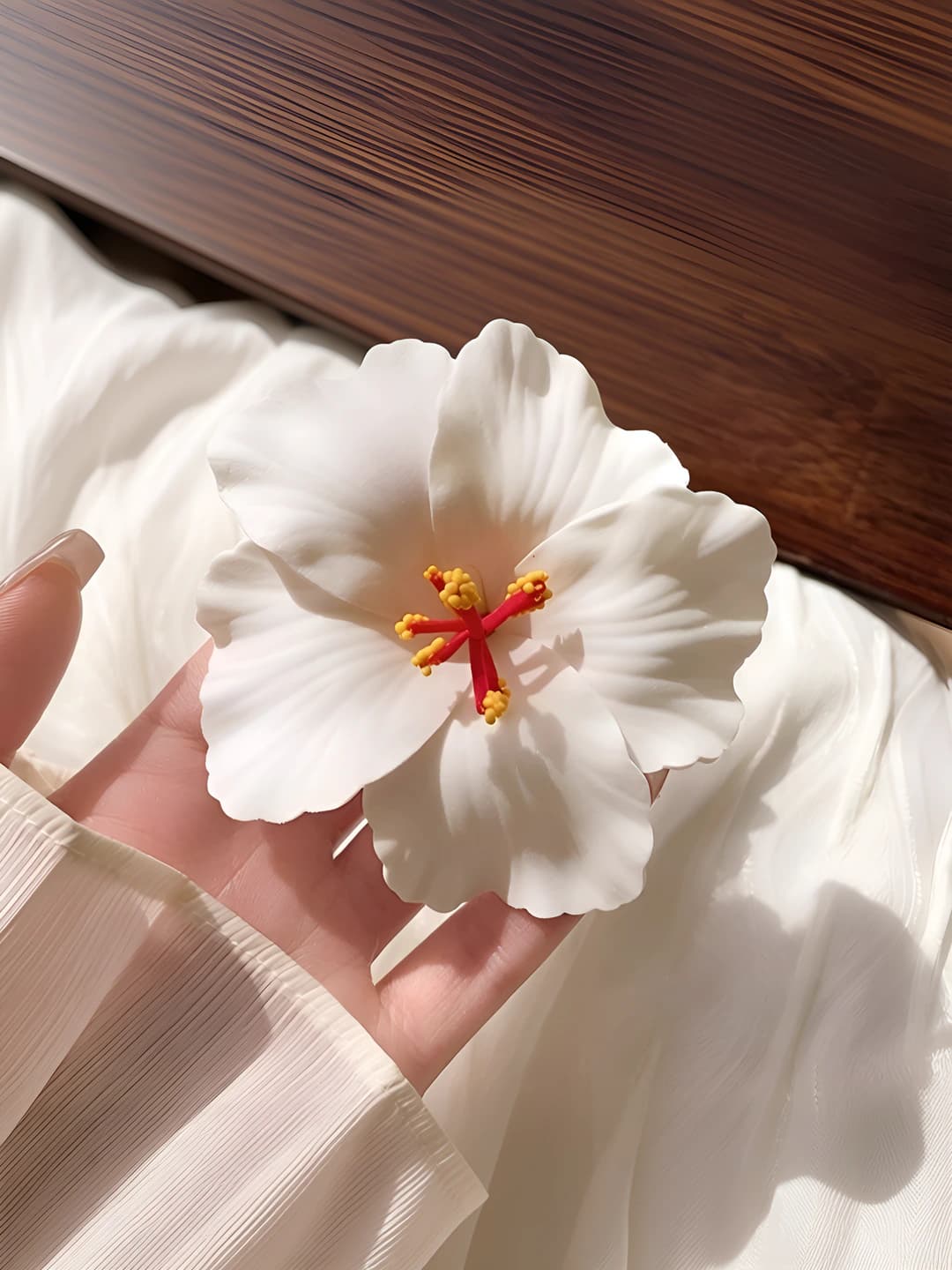 3# Oq plumeria soch qisqichi ~9.5 sm