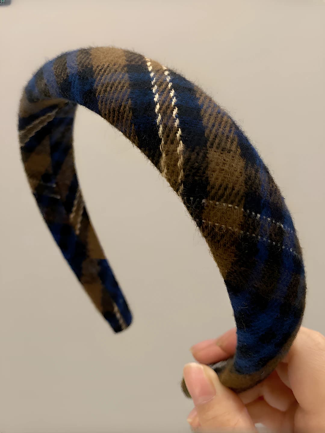 Brushed plaid blue