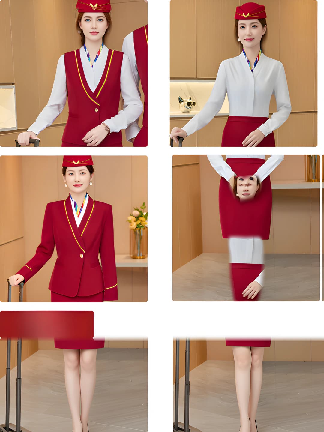 Ayollar uchun: Bordo kostum + vest + ko'ylak + yubka