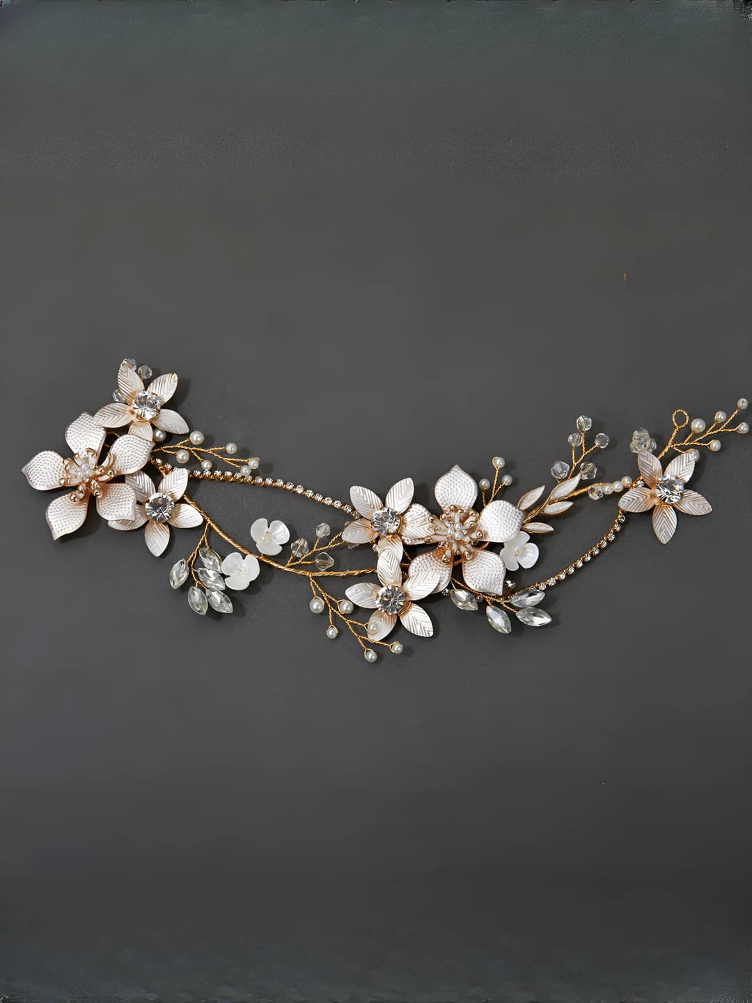 Women's floral crystal headband in Korean style