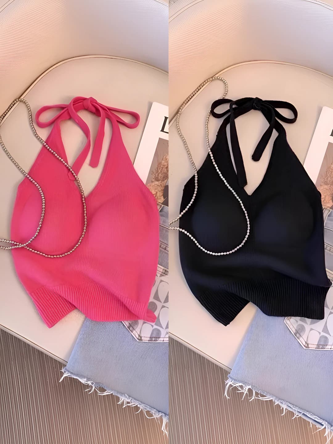 Rose red+Black [2 pcs]
