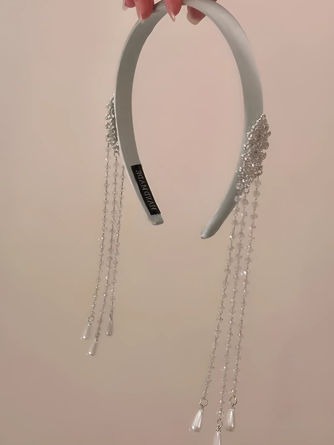 Blue pearl hair clip