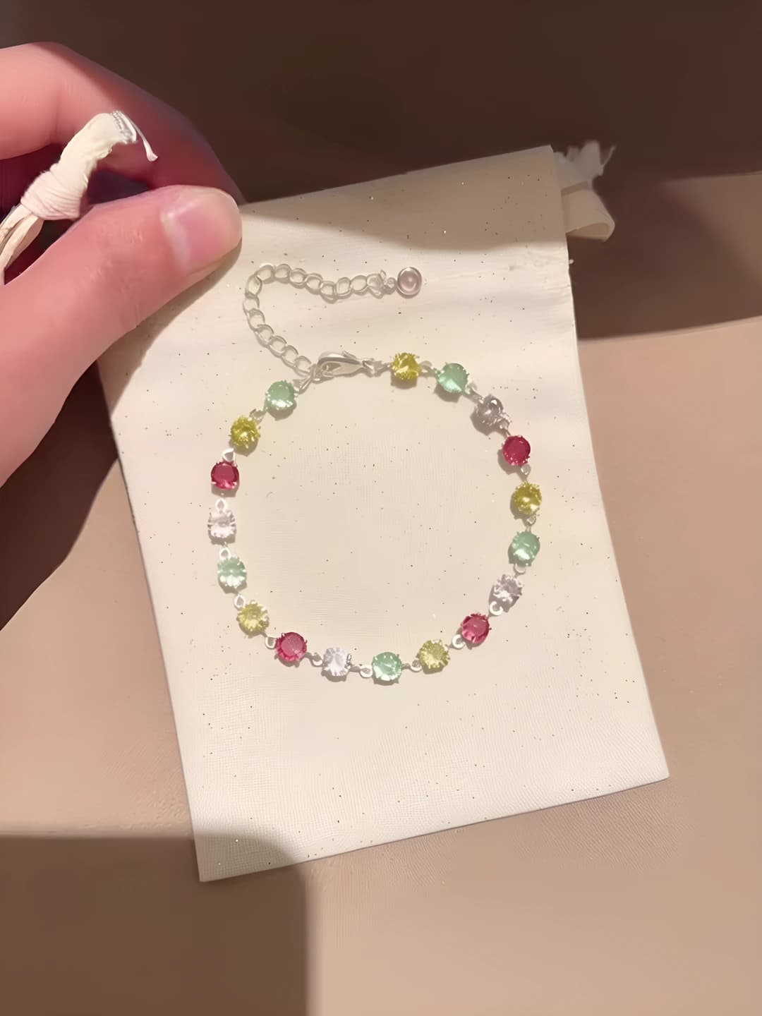 Multicolour diamond bracelet
