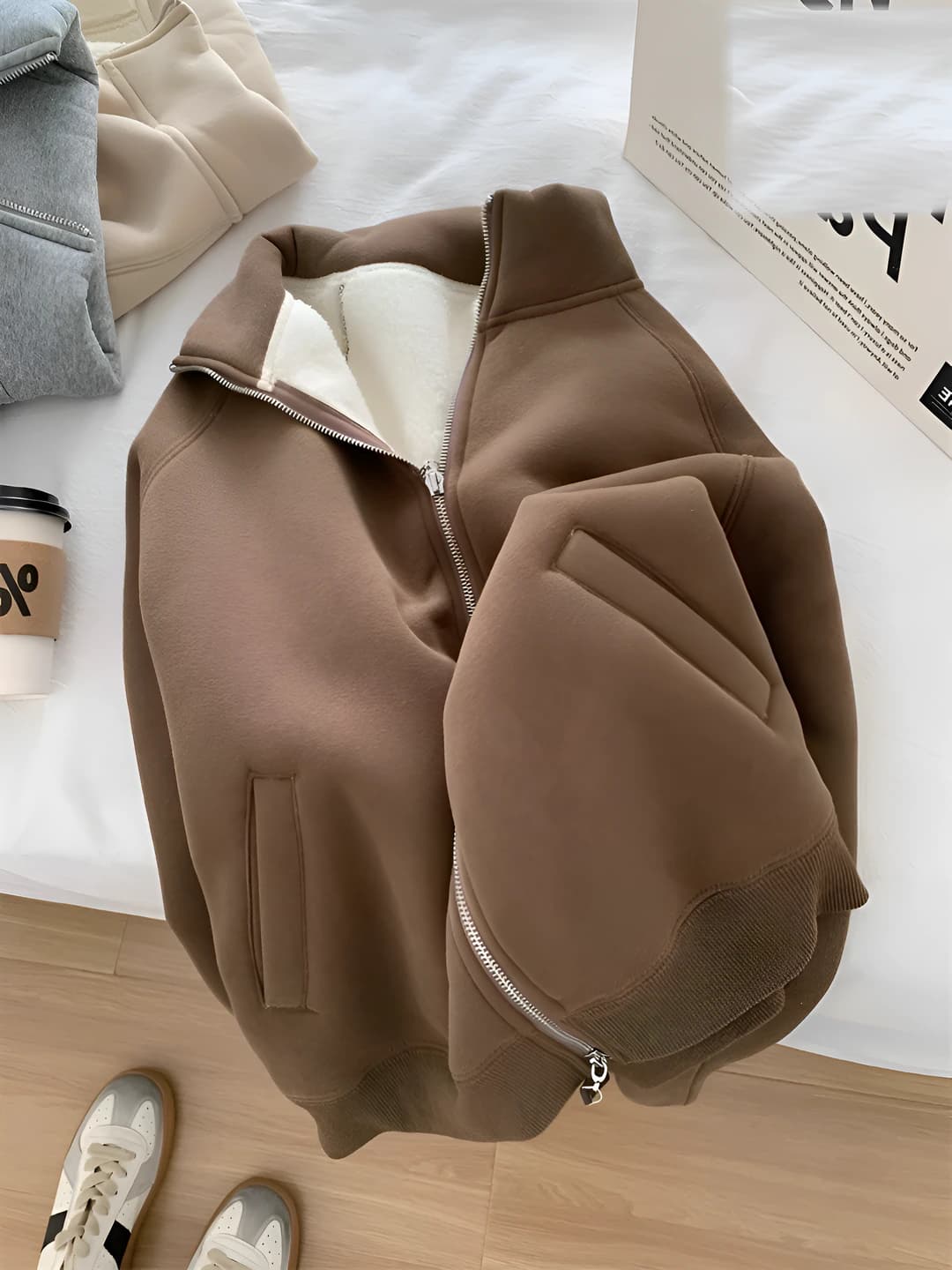 Coffee, fleece lined
