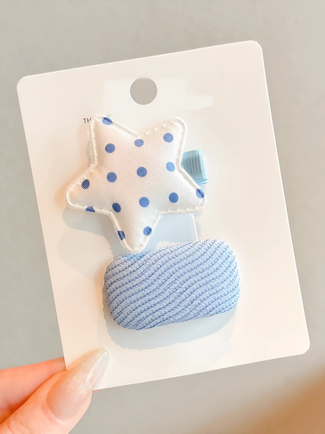 2# Polka dot star clip 3.5cm